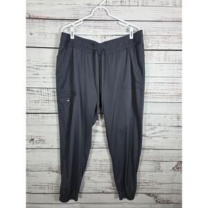 Healing Hand Scrub Pants Women XLP Petite Gray Jogger Drawstring